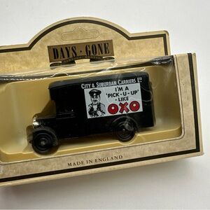LLEDO DAYS GONE 1934 OXO DENNIS PARCEL VAN BLACK DIECAST BOXED